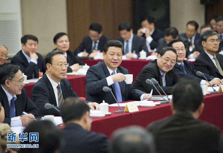 （XHDW）习近平看望政协科协科技界委员