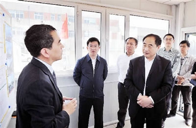 长春市检察院检察长张海胜、副检察长胡金刚走访一汽集团公司新工厂建设工地