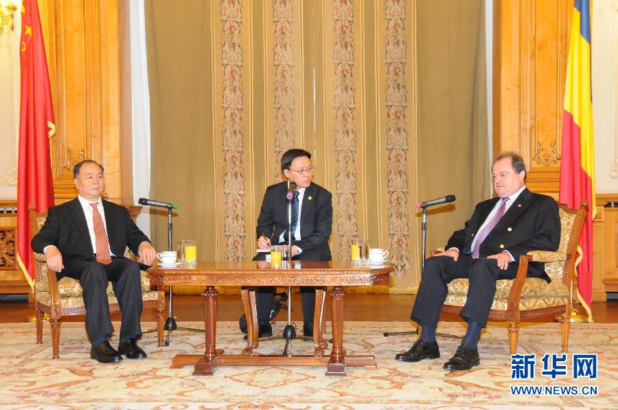 （国际）王乐泉会见罗马尼亚参议长
